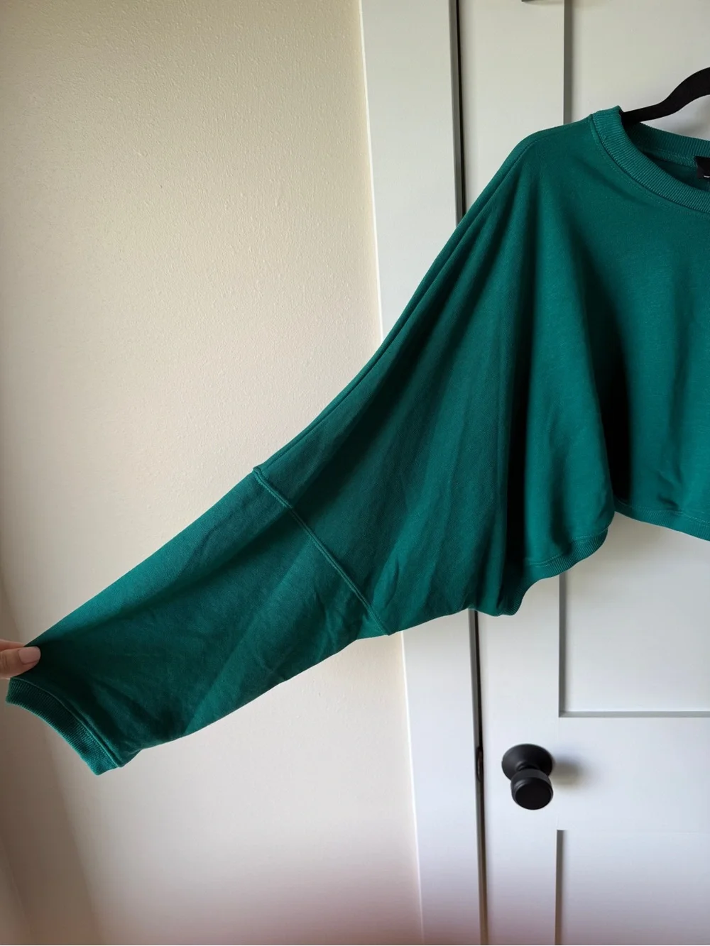Dressed in Lala Green Shrug Cropped Sweatshirt - Picture 4 of 6